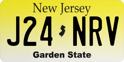 NJ license plate J24NRV