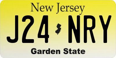 NJ license plate J24NRY