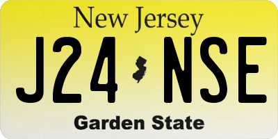 NJ license plate J24NSE