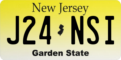 NJ license plate J24NSI