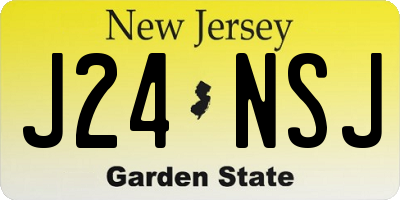 NJ license plate J24NSJ
