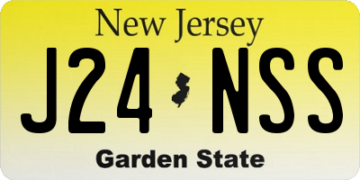 NJ license plate J24NSS