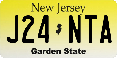 NJ license plate J24NTA