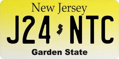 NJ license plate J24NTC