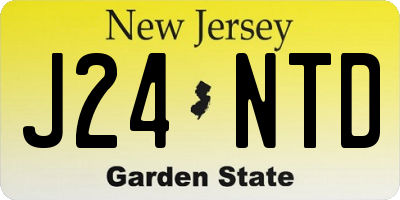 NJ license plate J24NTD