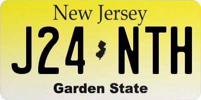 NJ license plate J24NTH