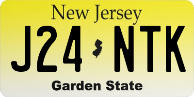 NJ license plate J24NTK