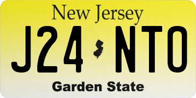 NJ license plate J24NTO