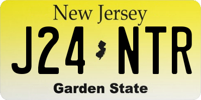 NJ license plate J24NTR