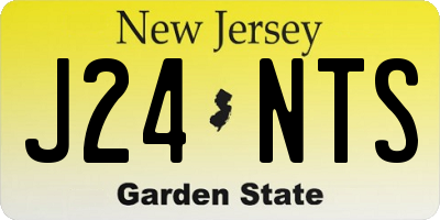 NJ license plate J24NTS