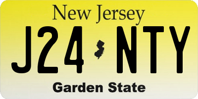 NJ license plate J24NTY