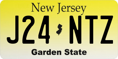 NJ license plate J24NTZ