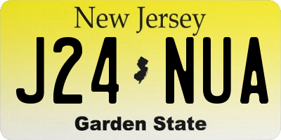 NJ license plate J24NUA