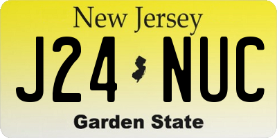 NJ license plate J24NUC