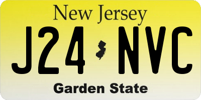 NJ license plate J24NVC