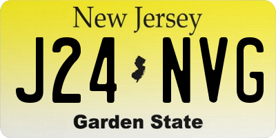 NJ license plate J24NVG