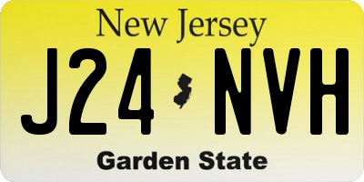 NJ license plate J24NVH
