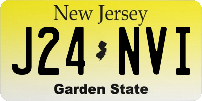 NJ license plate J24NVI