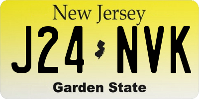 NJ license plate J24NVK