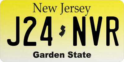 NJ license plate J24NVR