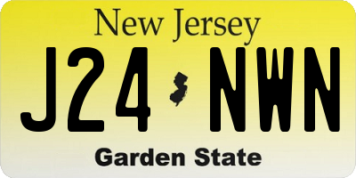 NJ license plate J24NWN