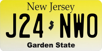 NJ license plate J24NWO
