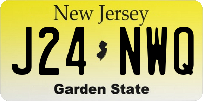 NJ license plate J24NWQ