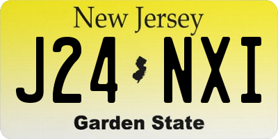 NJ license plate J24NXI
