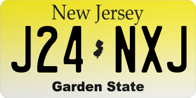 NJ license plate J24NXJ