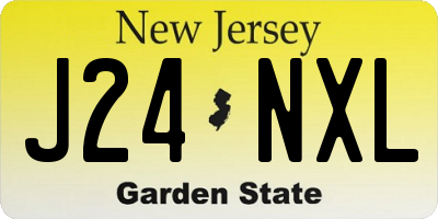 NJ license plate J24NXL