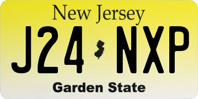 NJ license plate J24NXP