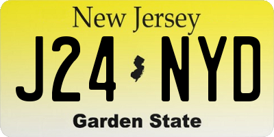 NJ license plate J24NYD