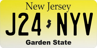 NJ license plate J24NYV