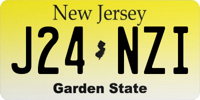 NJ license plate J24NZI