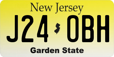 NJ license plate J24OBH