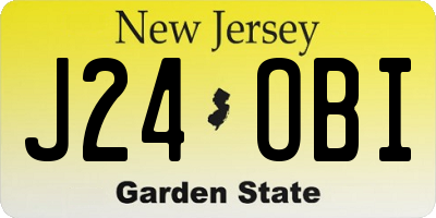 NJ license plate J24OBI
