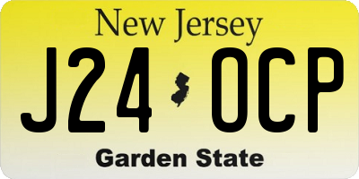 NJ license plate J24OCP