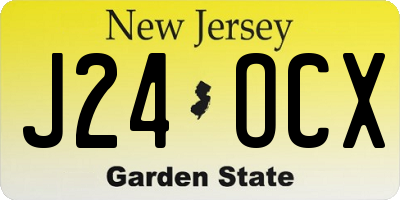 NJ license plate J24OCX