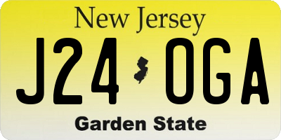 NJ license plate J24OGA