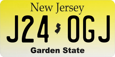 NJ license plate J24OGJ