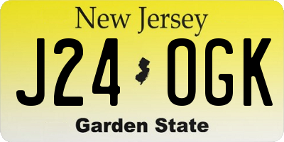 NJ license plate J24OGK