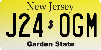 NJ license plate J24OGM