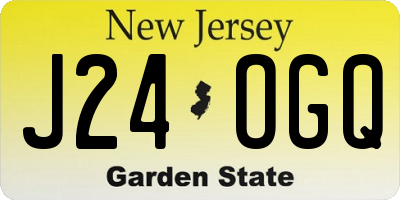NJ license plate J24OGQ