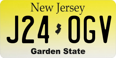 NJ license plate J24OGV