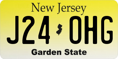 NJ license plate J24OHG