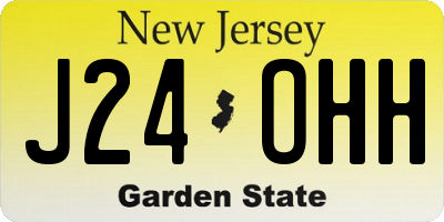 NJ license plate J24OHH