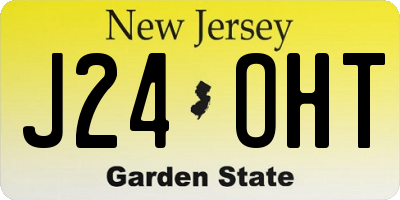 NJ license plate J24OHT