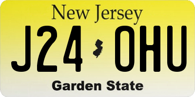 NJ license plate J24OHU