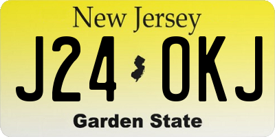 NJ license plate J24OKJ