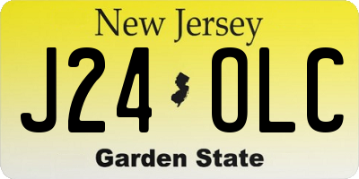NJ license plate J24OLC